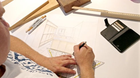 Planung und Zeichnung Massivholz-Möbel